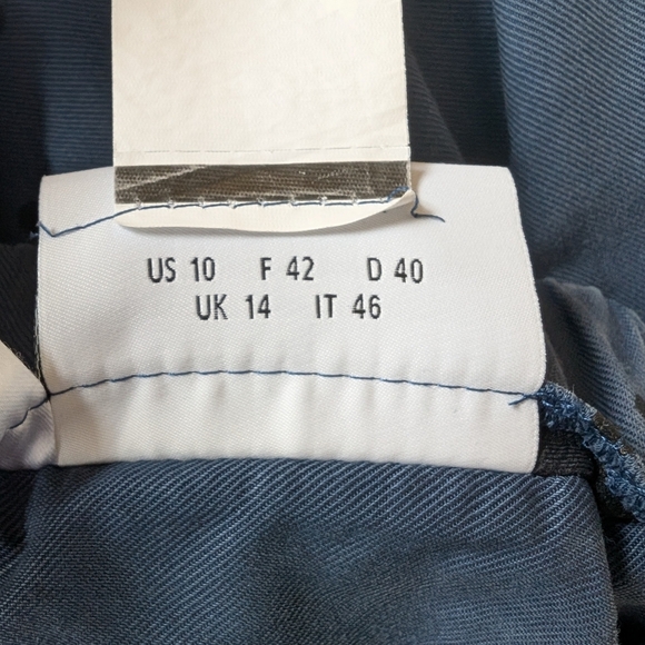 Akris Punto Polka Dot Blue Drawstring Pants sz 10 - Picture 7 of 7